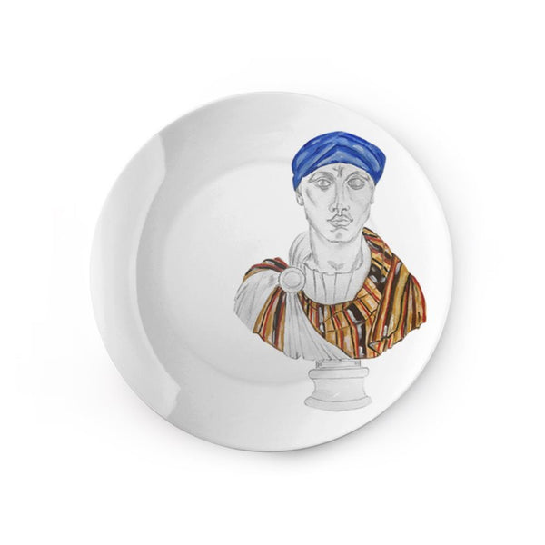 Blue Turban Emperor Dessert Plate