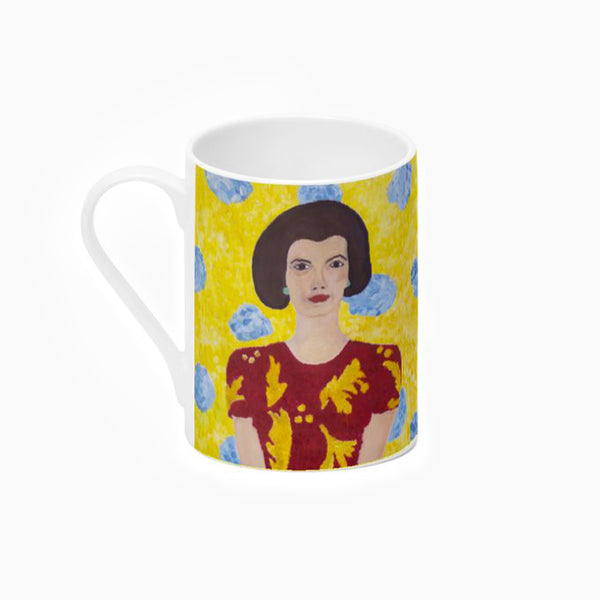 Socialite Portrait Print Mugs