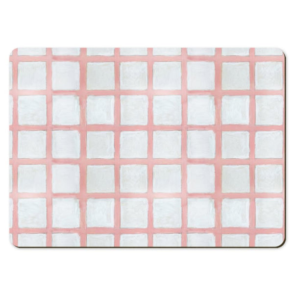 Check Print Placement Mats set of 5