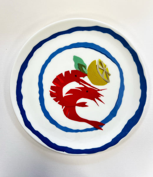 ‘Prawns’ Dinner Plate from ‘Meals’ Collection