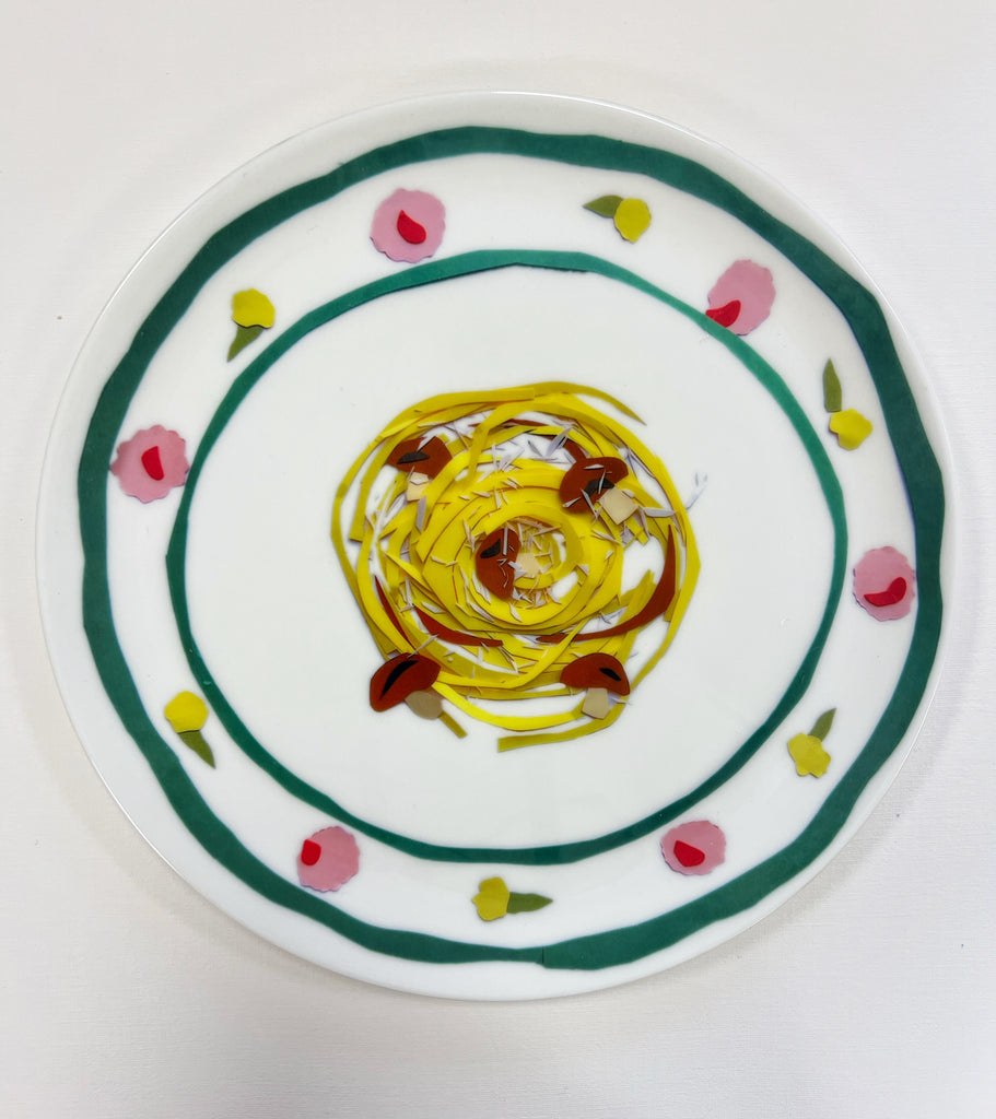 ‘Mushroom Pasta’ Dinner Plate from ‘Meals’ Collection