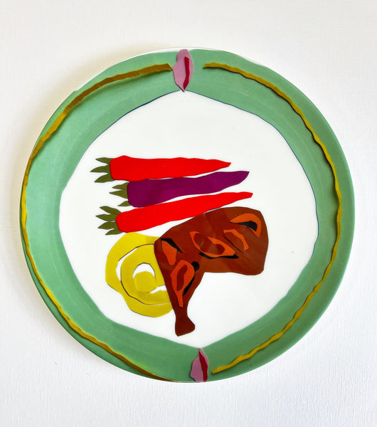 ‘Chicken and Carrots’ Dinner Plate from ‘Meals’ Collection