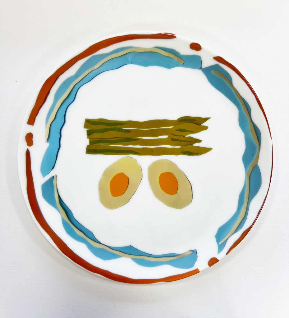 ‘Eggs and Asparagus’ Dinner Plate from ‘Meals’ Collection