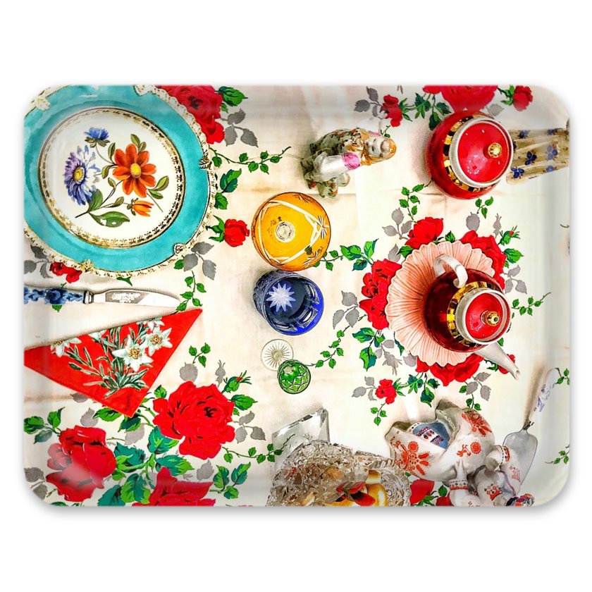 Floral Table Set Print Tray