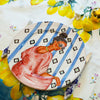 African print lady in pink plate