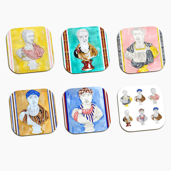 Emperor Print Coasters set of 6